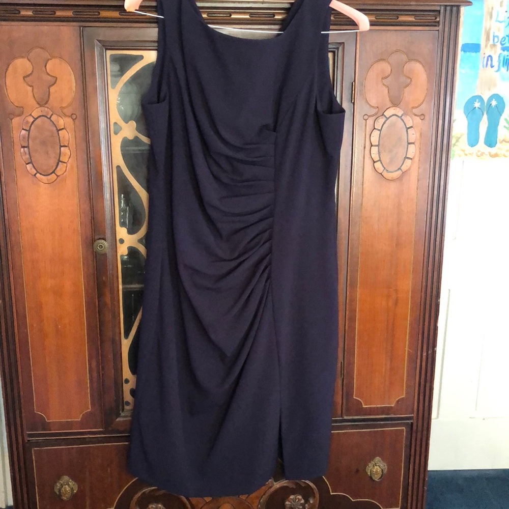 CALVIN KLEIN, size 14 Navy Blue dress. Worn one time. Dry cleaned.